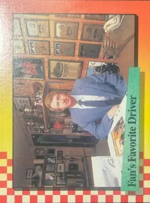 Racing memorabilia card from 1989 Maxx Bill Elliott trading card collection