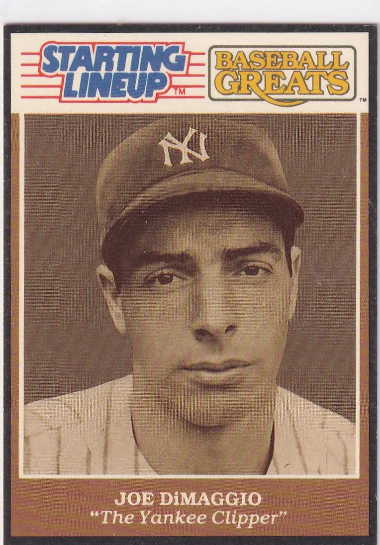 1989 MLBPA STARTING LINEUP JOE DIMAGGIO- NEW YORK YANKEES - Baseball Card Single
