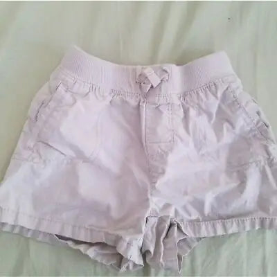 Light purple elastic-waist shorts with bow and pockets from 1989 Place Girls Cream Shorts Size 6