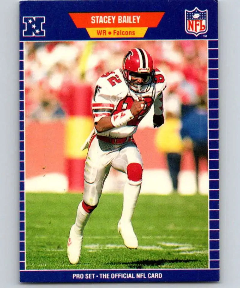 1989 Pro Set #1 Stacey Bailey EX Excellent Atlanta Falcons Football Card - Football Card Single