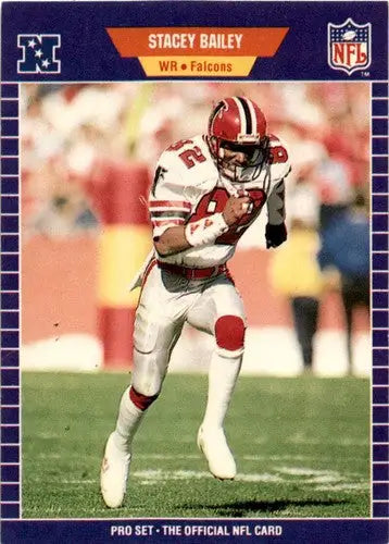 Pro Set Stacey Bailey football card from 1989 with original gloss display