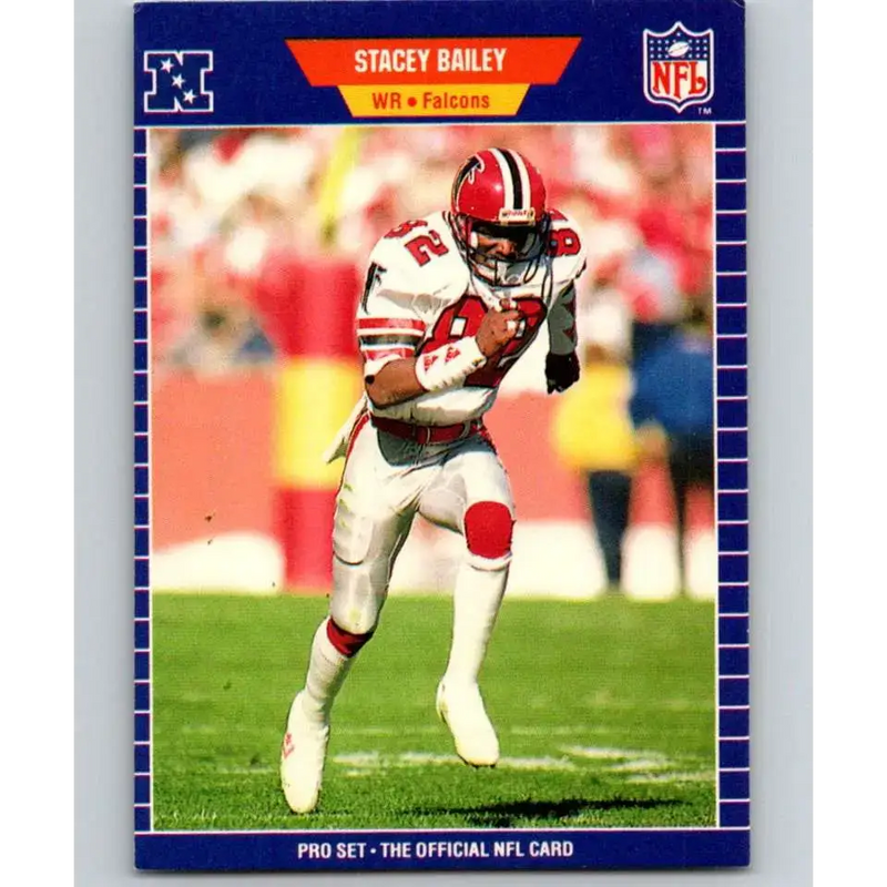 1989 Pro Set #1 Stacey Bailey NM-MT Atlanta Falcons Football Card - Football Card Single