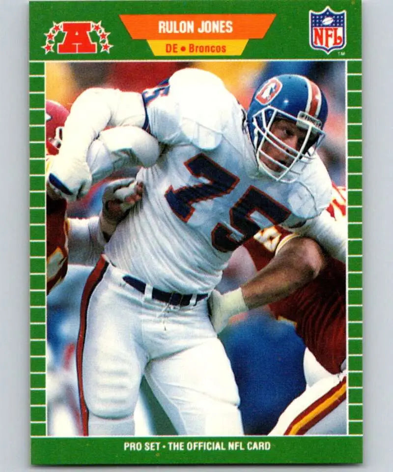 1989 Pro Set #106 Rulon Jones EX Excellent Denver Broncos Football Card - Football Card Single