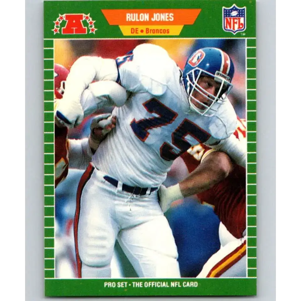 1989 Pro Set #106 Rulon Jones NM-MT Denver Broncos Football Card