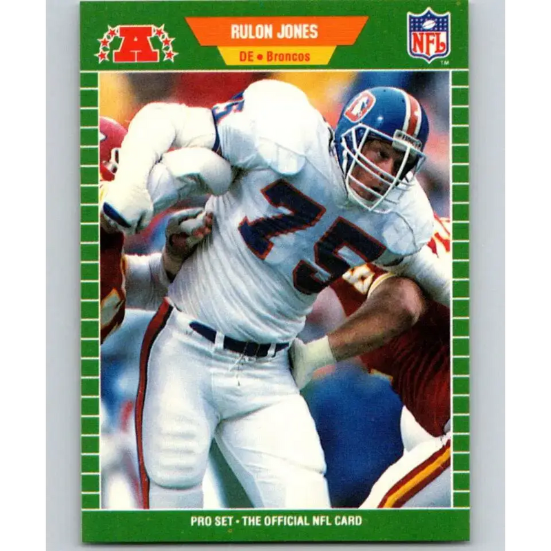 1989 Pro Set #106 Rulon Jones NM-MT Denver Broncos Football Card - Football Card Single