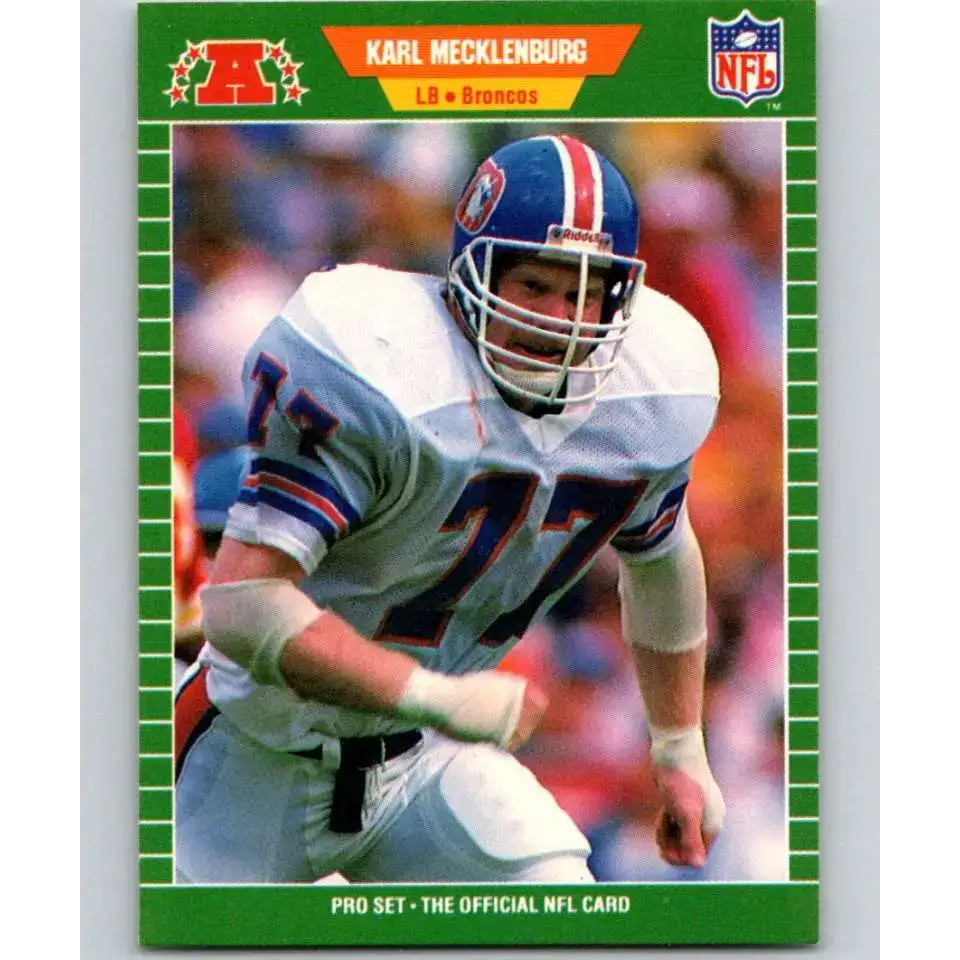 1989 Pro Set #108 Karl Mecklenburg NM-MT Denver Broncos Football Card