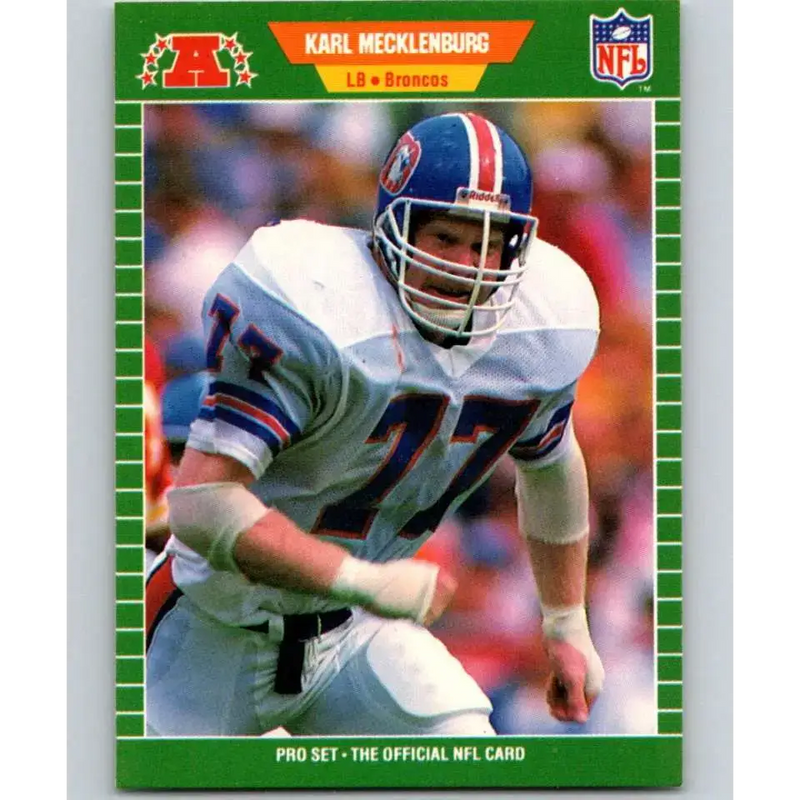 1989 Pro Set #108 Karl Mecklenburg NM-MT Denver Broncos Football Card - Football Card Single