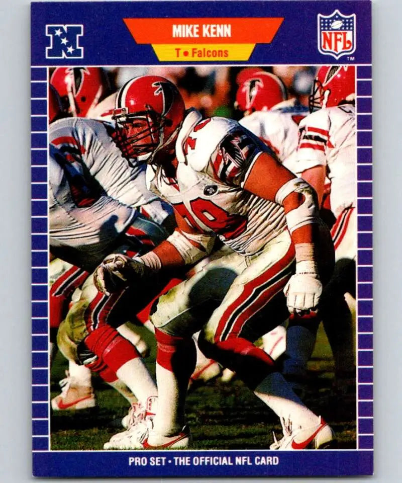 1989 Pro Set #11 Mike Kenn EX Excellent Atlanta Falcons Football Card - Football Card Single