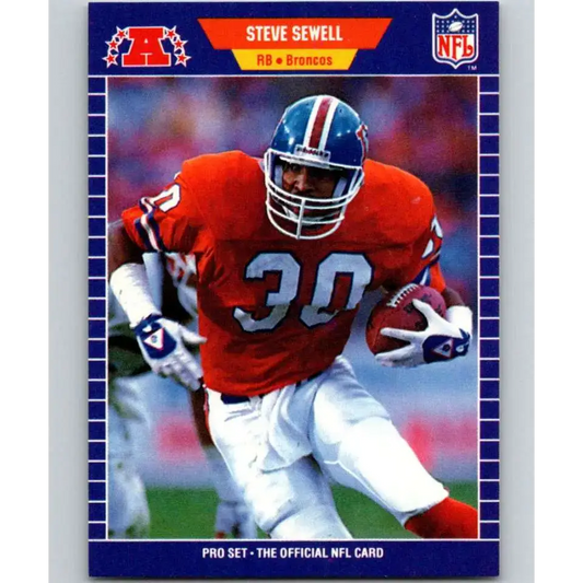 1989 Pro Set #110 Steve Sewell NM-MT RC Rookie Denver Broncos Football Card