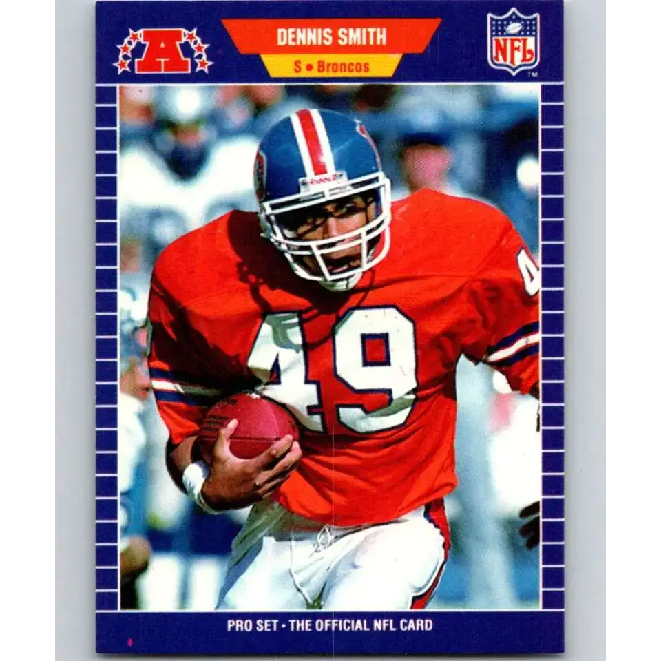 1989 Pro Set #111 Dennis Smith NM-MT Denver Broncos Football Card