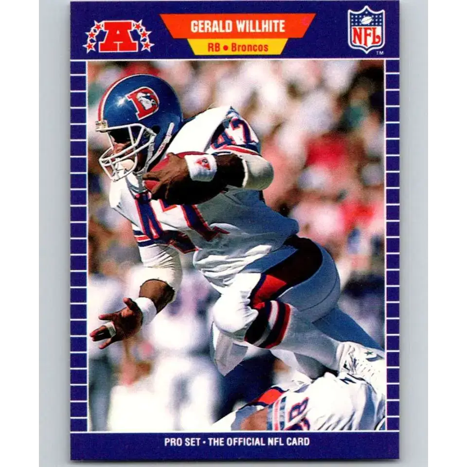1989 Pro Set #112 Gerald Willhite NM-MT Denver Broncos Football Card