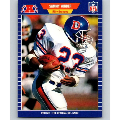 1989 Pro Set #113 Sammy Winder NM-MT Denver Broncos Football Card