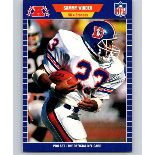 1989 Pro Set #113 Sammy Winder NM-MT Denver Broncos Football Card