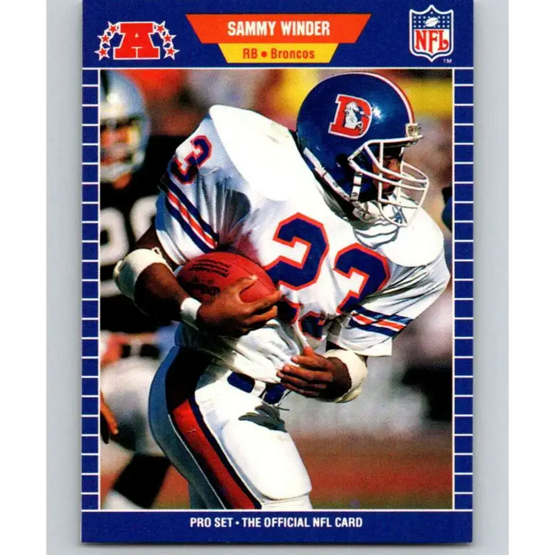 1989 Pro Set #113 Sammy Winder NM-MT Denver Broncos Football Card - Football Card Single