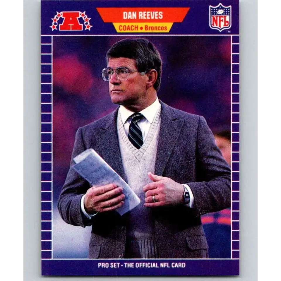 1989 Pro Set #114 Dan Reeves CO NM-MT Denver Broncos Football Card
