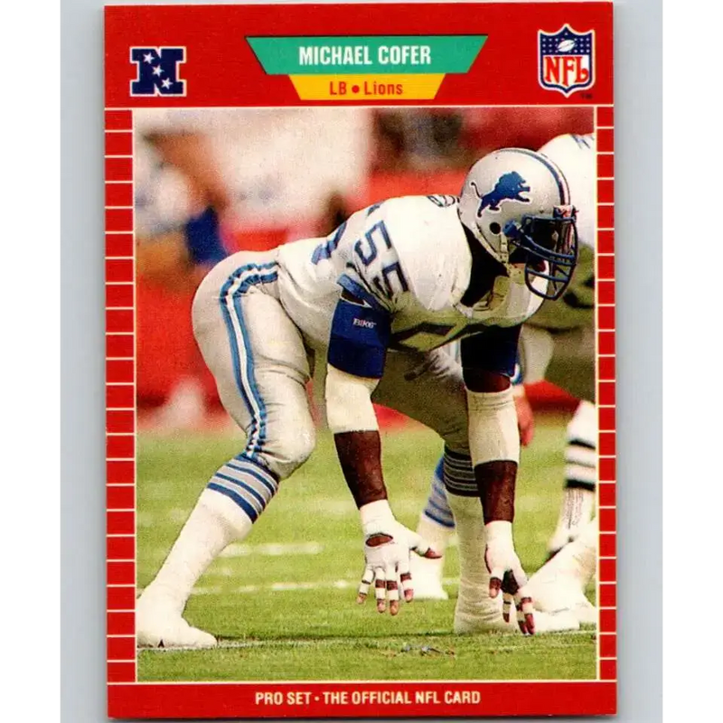 1989 Pro Set #119 Michael Cofer NM-MT Detroit Lions Football Card - Football Card Single