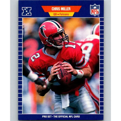 1989 Pro Set #12 Chris Miller NM-MT RC Rookie Atlanta Falcons Football Card