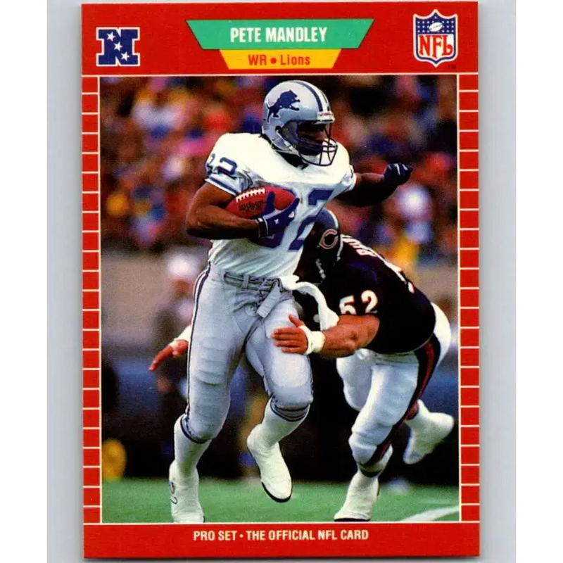 1989 Pro Set #123 Pete Mandley NM-MT Detroit Lions Football Card - Football Card Single