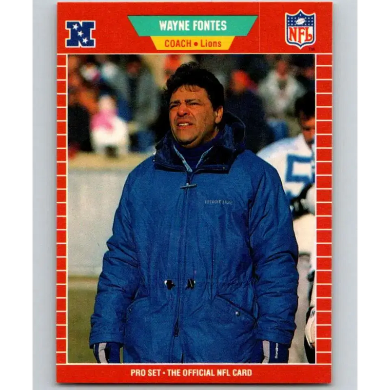 1989 Pro Set #127 Wayne Fontes CO NM-MT Detroit Lions Football Card - Football Card Single