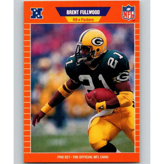 1989 Pro Set #129 Brent Fullwood NM-MT RC Rookie Green Bay Packers Football Card