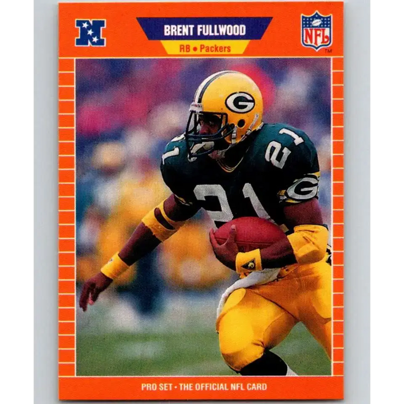 1989 Pro Set #129 Brent Fullwood NM-MT RC Rookie Green Bay Packers Football Card - Football Card Single
