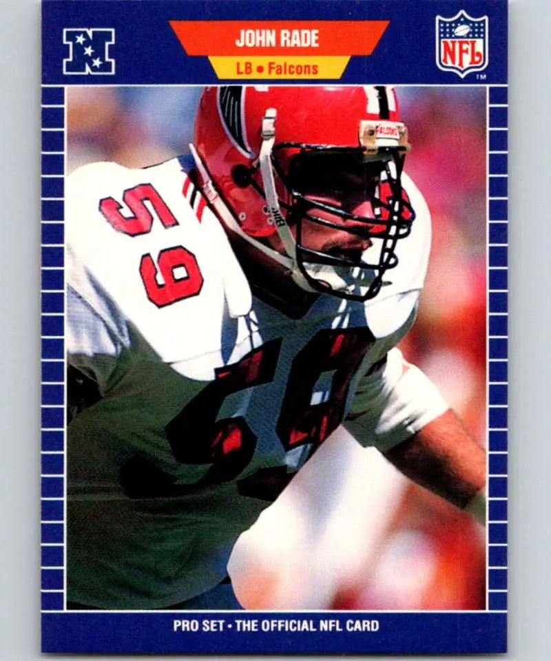 1989 Pro Set #13 John Rade EX Excellent Atlanta Falcons Football Card - Football Card Single