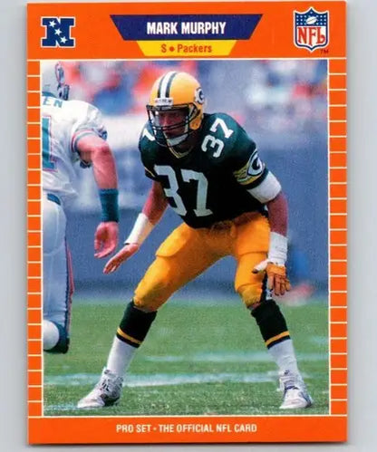 Vintage Pro Set Mark Murphy football card with original gloss Green Bay Packers