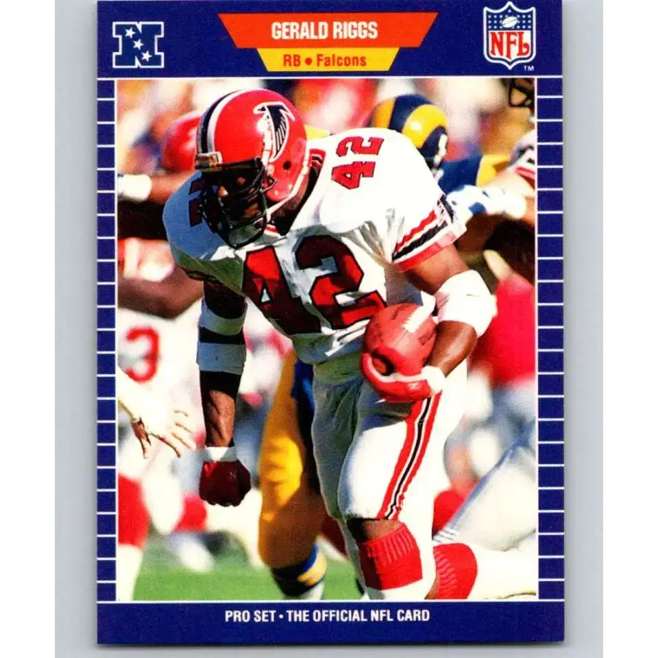1989 Pro Set #14 Gerald Riggs UER NM-MT Atlanta Falcons Football Card