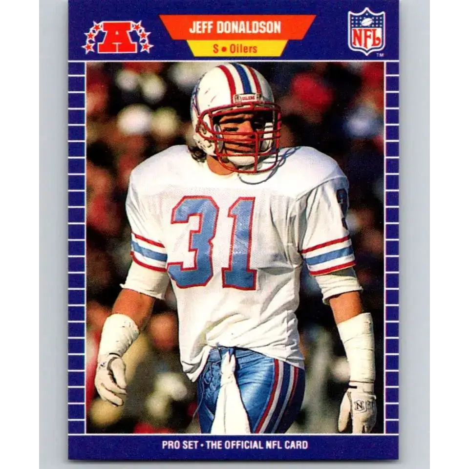1989 Pro Set #142 Jeff Donaldson NM-MT Houston Oilers Football Card