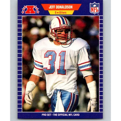 1989 Pro Set #142 Jeff Donaldson NM-MT Houston Oilers Football Card