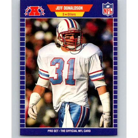 1989 Pro Set #142 Jeff Donaldson NM-MT Houston Oilers Football Card