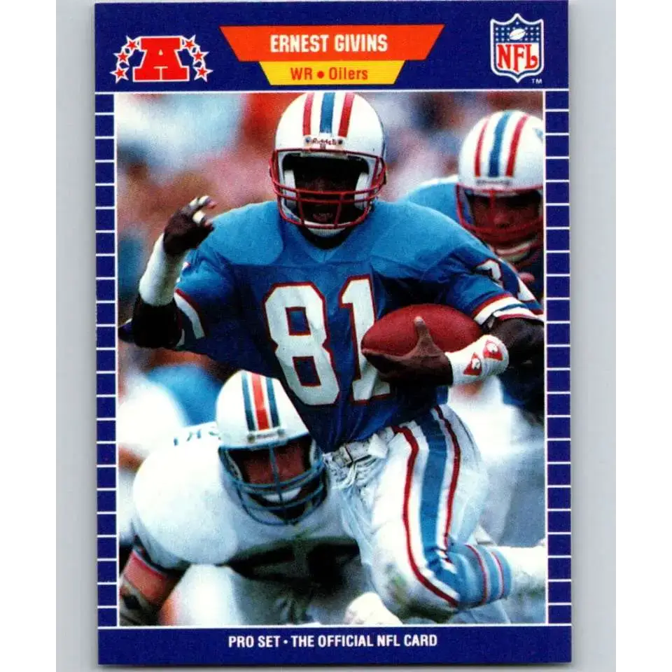1989 Pro Set #143 Ernest Givins NM-MT Houston Oilers Football Card