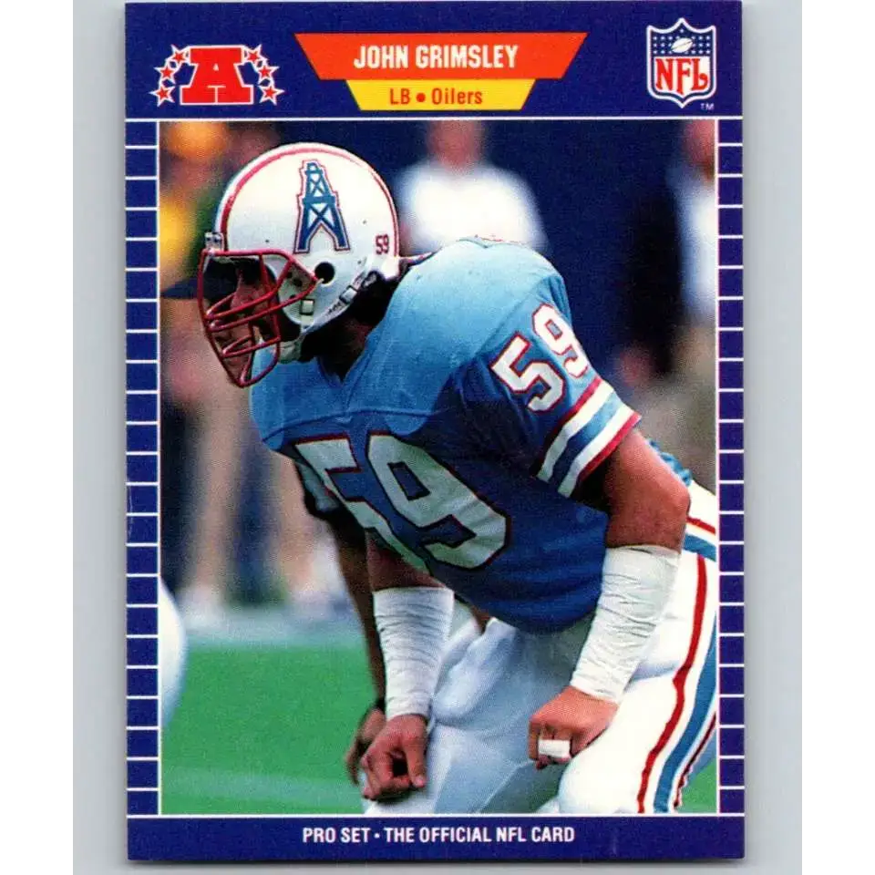 1989 Pro Set #144 John Grimsley NM-MT Houston Oilers Football Card