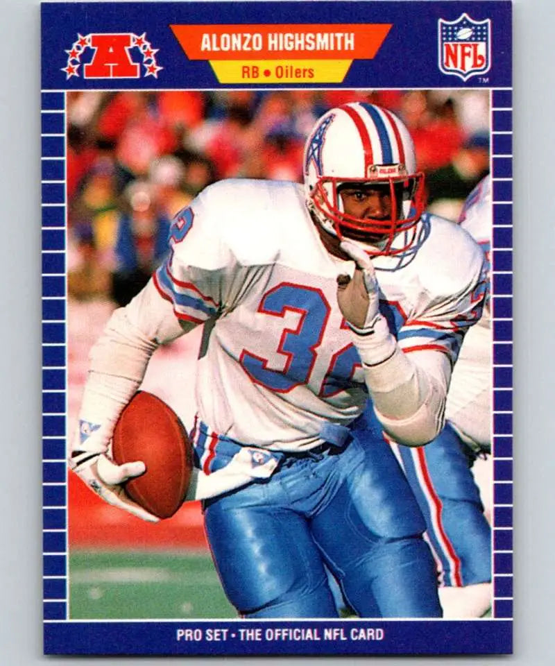 1989 Pro Set #145 Alonzo Highsmith EX Excellent Houston Oilers Football Card - Football Card Single
