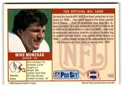 1989 Pro Set #150 Mike Munchak - Football Card Single