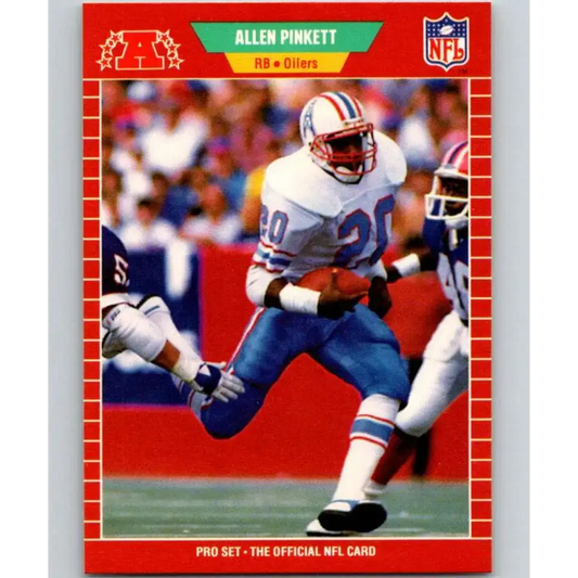 1989 Pro Set #151 Allen Pinkett NM-MT RC Rookie Houston Oilers Football Card