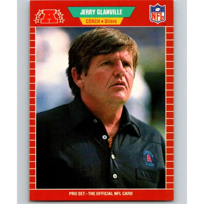 1989 Pro Set #154 Jerry Glanville CO NM-MT Houston Oilers Football Card