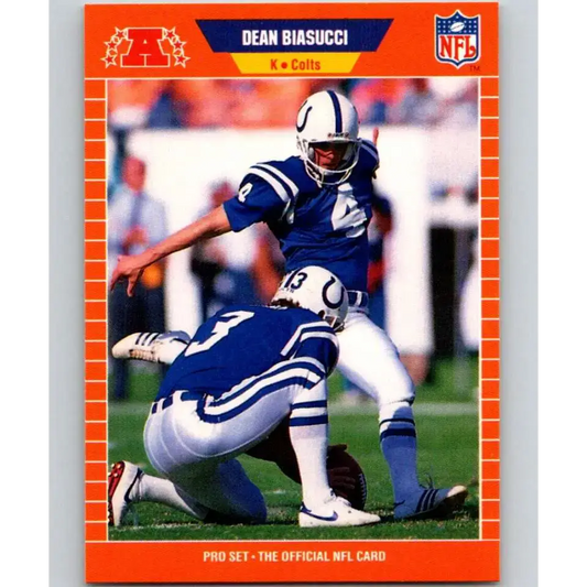 1989 Pro Set #156 Dean Biasucci NM-MT Indianapolis Colts Football Card