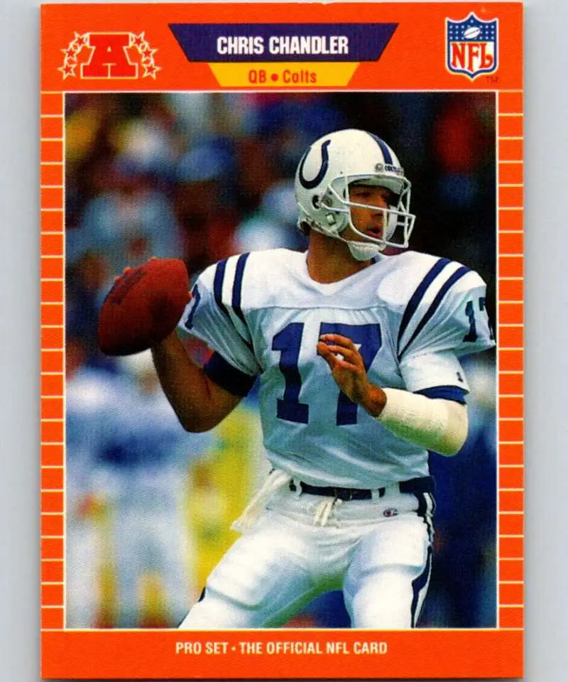 1989 Pro Set #159 Chris Chandler EX Excellent RC Rookie Indianapolis Colts Football Card - Football Card Single