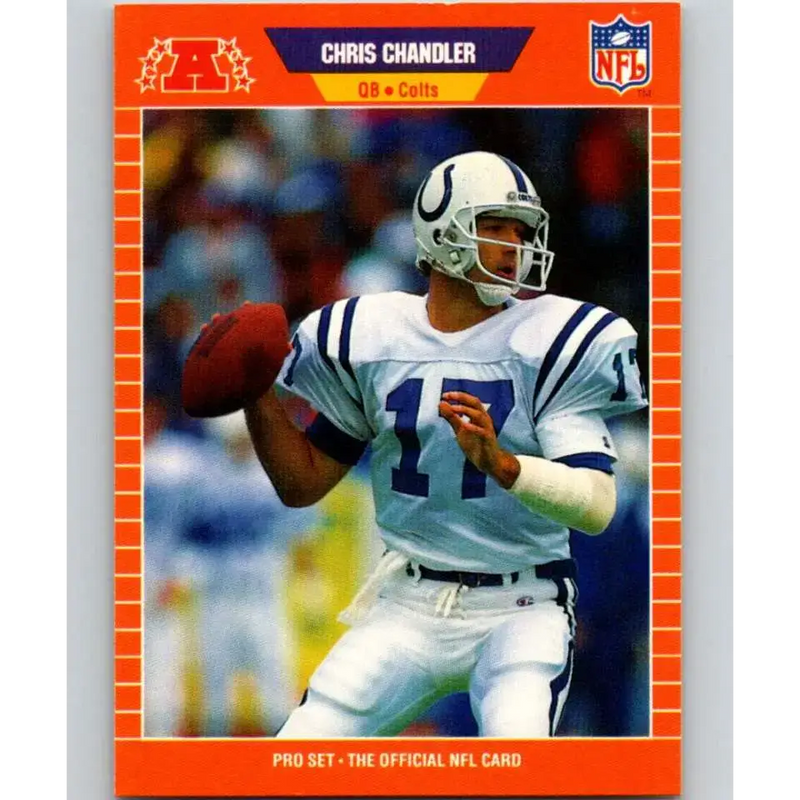 1989 Pro Set #159 Chris Chandler NM-MT RC Rookie Indianapolis Colts Football Card - Football Card Single