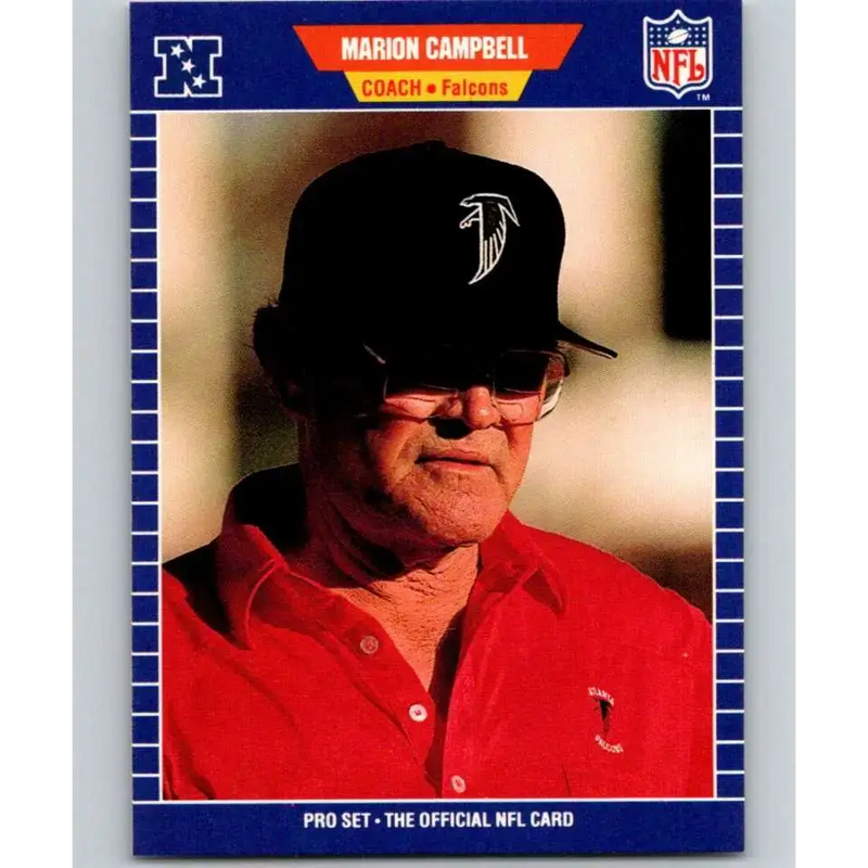 1989 Pro Set #16 Marion Campbell CO NM-MT Atlanta Falcons Football Card - Football Card Single