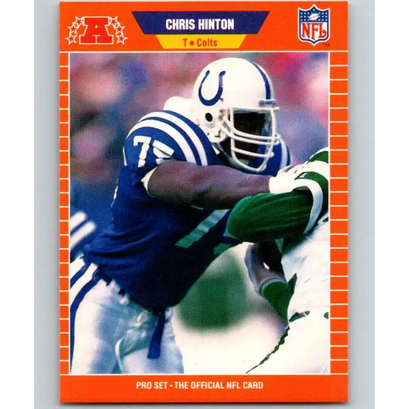 1989 Pro Set #163 Chris Hinton NM-MT Indianapolis Colts Football Card - Football Card Single