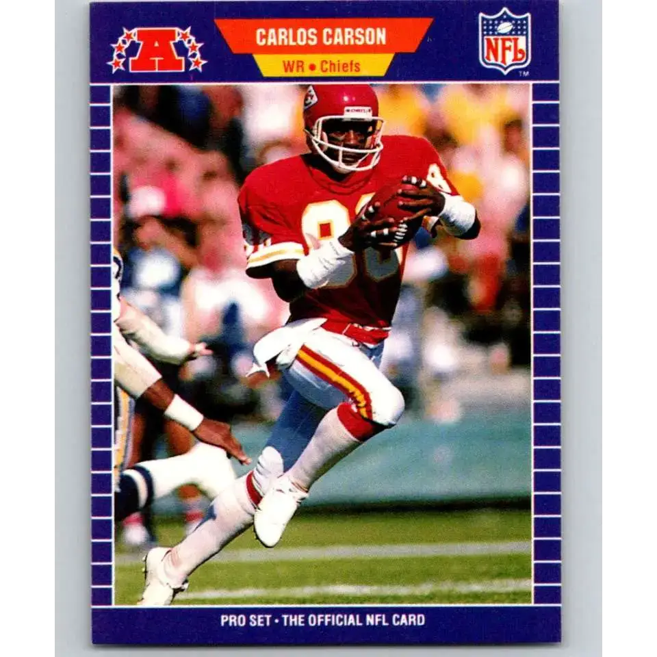 1989 Pro Set #168 Carlos Carson NM-MT Kansas City Chiefs Football Card