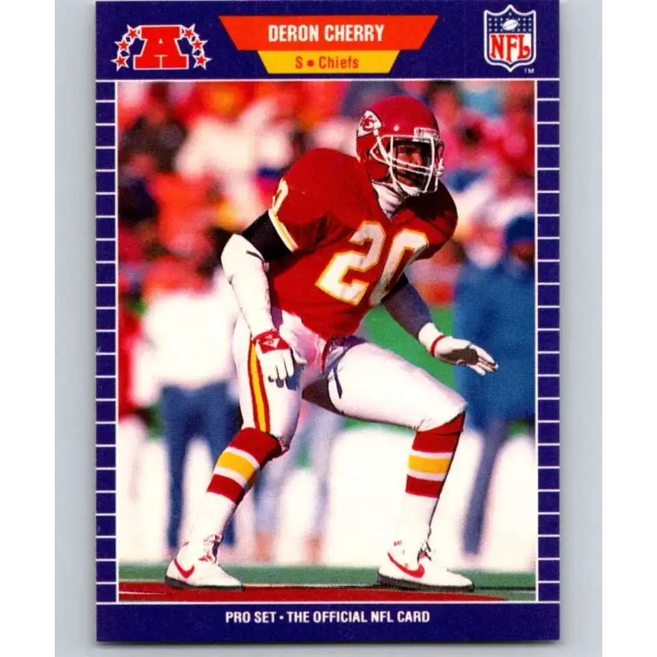 1989 Pro Set #169 Deron Cherry NM-MT Kansas City Chiefs Football Card