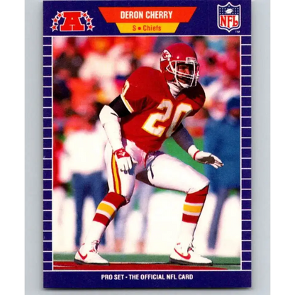 1989 Pro Set #169 Deron Cherry NM-MT Kansas City Chiefs Football Card