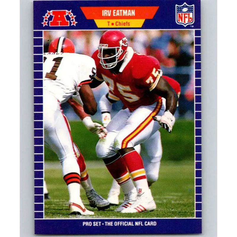 1989 Pro Set #170 Irv Eatman NM-MT Kansas City Chiefs Football Card - Football Card Single
