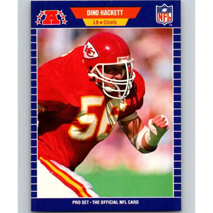 1989 Pro Set #171 Dino Hackett NM-MT Kansas City Chiefs Football Card