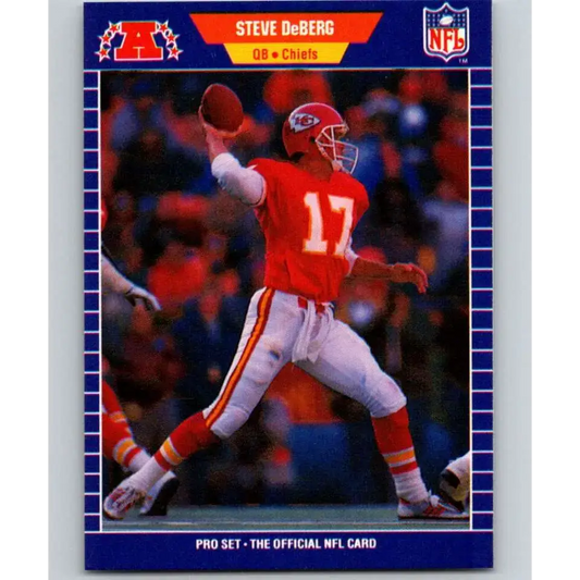 1989 Pro Set #172 Steve DeBerg NM-MT Kansas City Chiefs Football Card