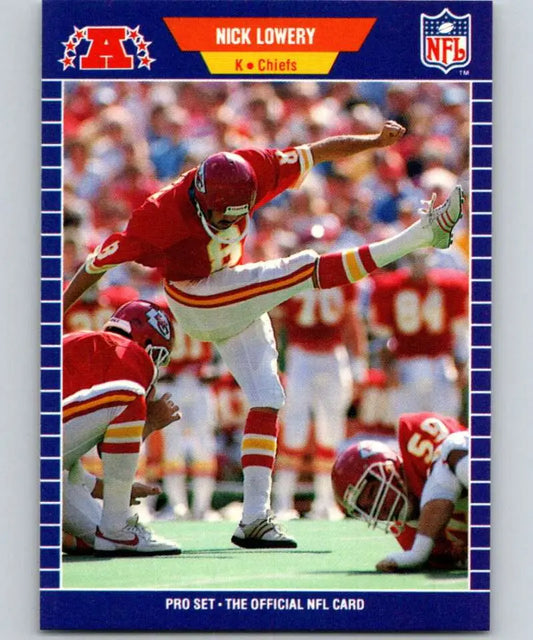 1989 Pro Set #174 Nick Lowery EX Excellent Kansas City Chiefs Football Card - Football Card Single