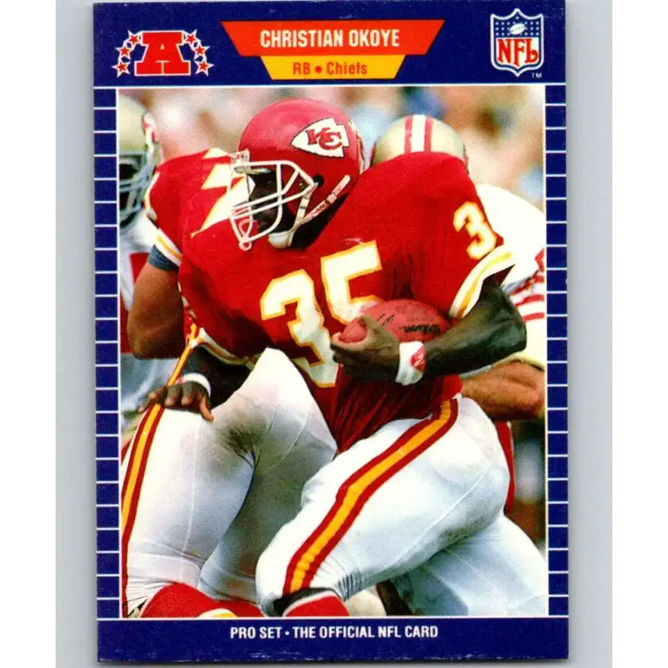 1989 Pro Set #176 Christian Okoye NM-MT Kansas City Chiefs Football Card